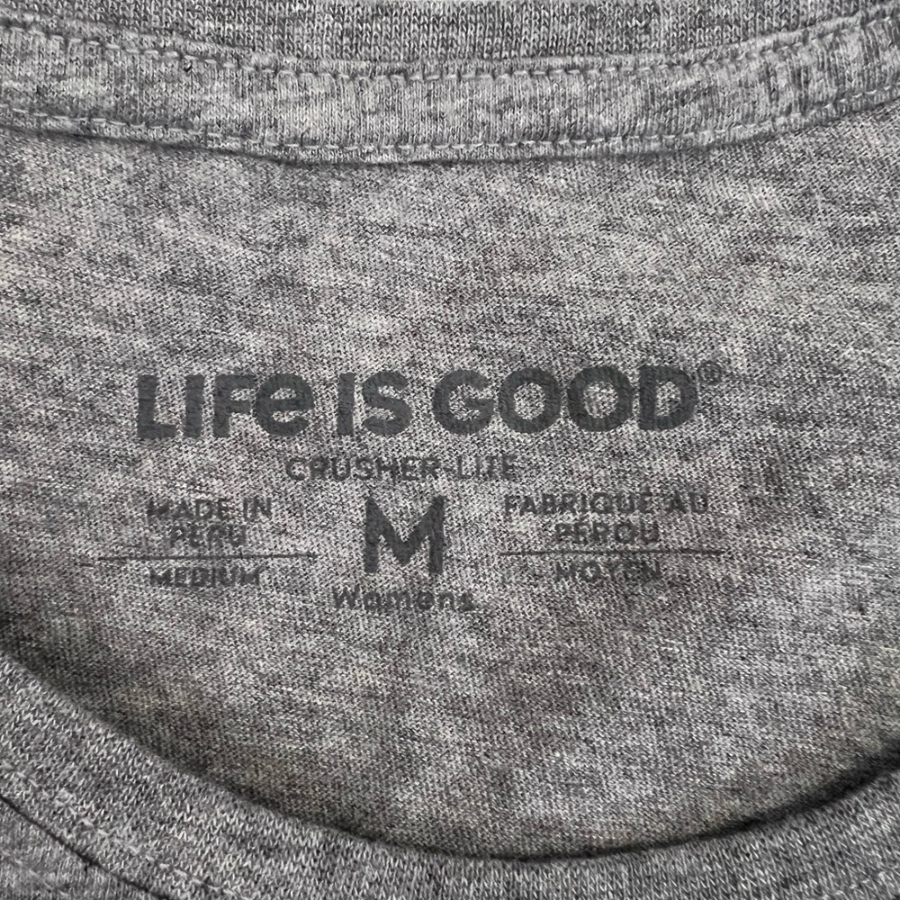 NWT Life Is Good Heather Gray Women's Tee - Picture 3 of 4